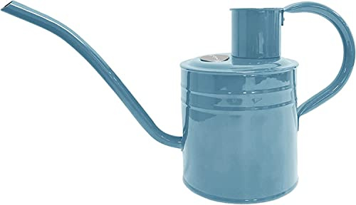 Kent & Stowe Regadera Vintage de 1 litro en Color Azul Claro, de Acero galvanizado, para regar Plantas, Jarra clásica de Estilo inglés con Borde Elevado