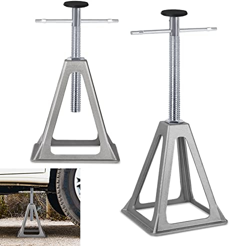 HENGMEI Caravan Stützbock 2 Stück, Wagenheber Unterstellböcke für Wohnmobilzubehör Wohnwagen, bis 1000 Kg belastbar, Aluminium