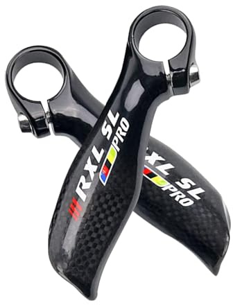 Mountain Bike Handlebar Ends RXL SL 1 Pair Hand Grips Ends 22.2mm Carbon Fiber Bike Bar Ends for Cycling Ergonomic Design Cycling Accessories 3K Glossy