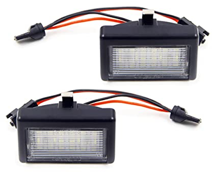 2 Stück weiße Kennzeichenbeleuchtung für M-B/enz ML W164 X164 Ersetzen Sie O.E.M: A4528200056 für S/Mart R/Oadster 452 2003-06 Standlicht