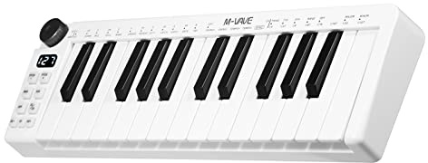 summina SMK-25 Teclado MIDI Recargable Teclado de control MIDI de 25 teclas Teclado USB portátil Controlador MIDI con 25 teclas sensibles a la velocidad 1 perilla