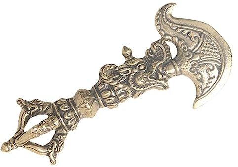 EXCEART Diamant-Zacken-Ornament Xiangmo-chu-amulett Phurba Stößel Mini-Vajra-stößel Fengshui-Ornament Fenngshui-skulptur Gebet Dorje Fengshui-zauber Wohnkultur Messing Schreibtisch Teufel