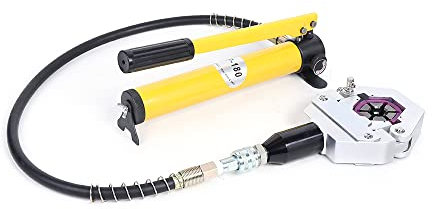 Klimaanlagenwartungswerkzeug Hydraulisches Aluminiumlegierung Crimpwerkzeugset FS-7842B Modell für # 6# 8# 10# 12 Größen mit 7 Matrizen und Dichtring