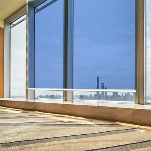Rollo Rollos für Fenster Große Thermorollos in Eine Richtung, Sonnenschutzvorhang Blau Aufrollen, UVschutzrollos, Durchsichtige, Reflektierende Jalousien für Privatsphäre (Size : W 120cm x H 220cm)