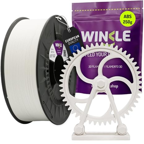 WINKLE ABS Filament 1.75mm Eisweiß, 250g Spule, 3D Drucker Filament | Filament, Hoch Temperaturbeständiges, 3D-Druckmaterialien, Hohe Festigkeit und Schlagfest, Technisches