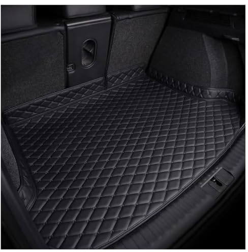 MNBHJGR Auto Leder Kofferraummatte für BMW X3 G01 2018-2024, rutschfest Kofferraumwanne Kofferraum Schutzmatte Kofferraumschutz Interieur ZubehöR,A/Black