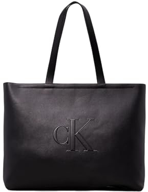 Calvin Klein Damen Sculpted Slim TOTE34 Tragetasche, Schwarz
