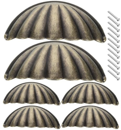 Hoement 6piezas Mango De Bronce Vintage Tiradores Para Muebles Forma De Decorativos Hogar Pomos Para Puertas Tiradores Para Armarios Perillas De Cajón Tirador Vintage Pomos y Antiguos