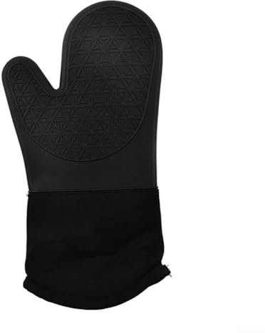 Zuverlässiger Schutz Silikon-Ofenhandschuhe, perfekt für den täglichen Kochbedarf und -aufgaben, Schwarz