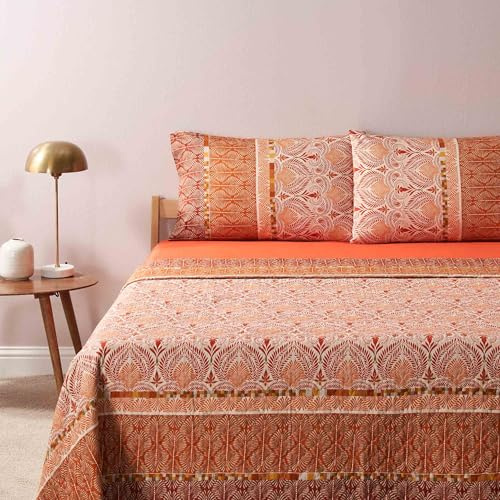 Bassetti Nairobi Tagesdecke aus 100% Baumwolle in der Farbe Rot R1, Maße: 265x255 cm - 9332280
