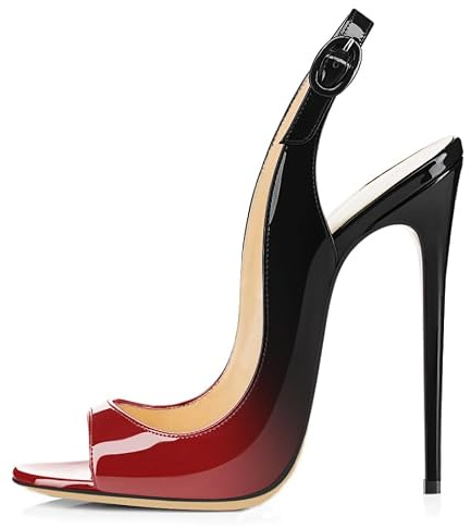 elashe Femmes Artisan Fashion Sandales Décolletés Bout Ouverts Chaussures à Talon Haut de 120mm