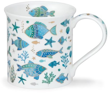 Dunoon Bute Gold Coast Fish Tasse en porcelaine anglaise avec détails or 22 carats 0,3 l