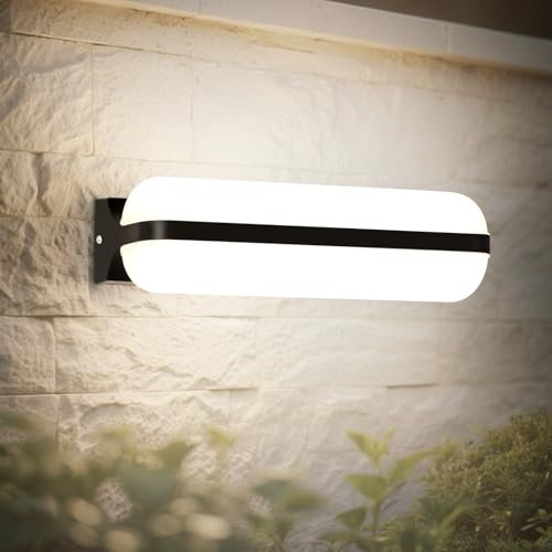 VivaLet Applique da Esterno/Interno 20W 2000LM, Illuminazione Up & Down Lampada da Parete a Parete, 4000K IP65 Luce da Esterno per Ambienti Umidi, Balcone, Bagno, Corridoio, Cantina, Giardino, WC