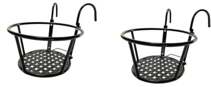 ibasenice 2 Pièces jardinière de Balcon jardinière de Garde-Corps Suspendu Pots Suspendus d'intérieur Support Suspendu pour Pot de Fleurs Support de Plantes suspendues