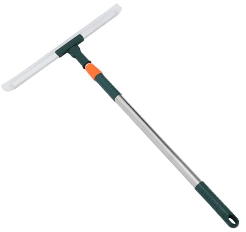 Alipis Escobilla de Goma para Suelos de Baldosas 36 Cm Silicona Flexible Mango Telescópico 180° Rotación Limpieza Baño Cocina Ducha Accesorio Ajustable