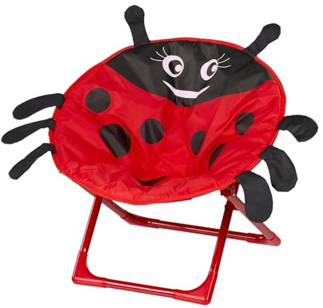 Celuicion Silla Playa Niños Pequeños | Silla Infantil Acampada Cómoda Mariquita,Asiento Plegable con Respaldo Portátil para Exterior Jardín Playa Camping Excursiones