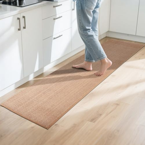 Anmrora Tapis de Cuisine Antidérapant et Lavable, Tissage Tapis de Cuisine Devant Evier Long pour Buanderie Entrée Couloir, 45x180cm