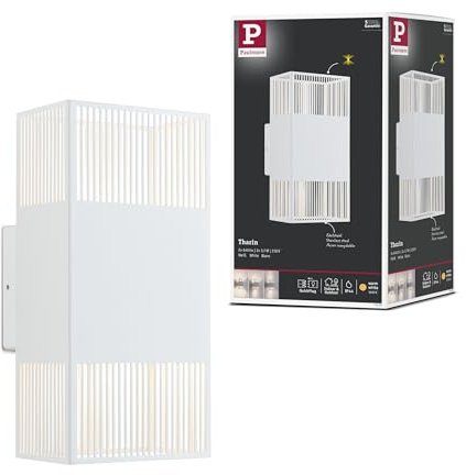 Paulmann 71252 LED Wandleuchte Tharin IP44 3000K 120x104mm 2x3,7W Weiß