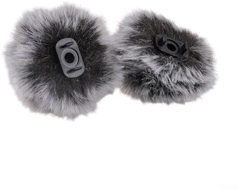 Mikrofon-Windschutz für Außenmikrofone mit 5–8 mm Tastenstil, kompatibel mit aufsteckbaren Lavalier-Ansteckmikrofonen, Schwarz (Knopf)