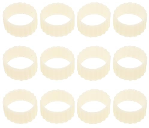 LALAFINA Stabilizzatori di Base per Candele 12 Pezzi in Silicone Beige, Supporto Antiscivolo e Accessori per Candele Natalizie e Corone dell'Avvento