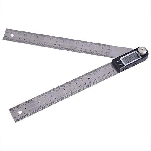 Digital Winkelmesser 7 Inch Winkelsucher Edelstahl Herrscher 360° Winkel messen mit HOLD und Nullfunktion große LCD Display für Bauherren Handwerker Tischler DIY Werkzeuge Bausatz Bau Holzbearbeitung