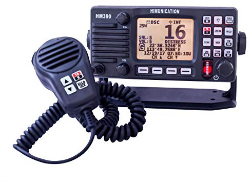 Himunication Fixed Marine VHF Radio with Dsc GPS Nmea0183, Dark Grey