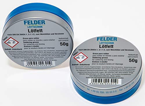 2x Felder Lötfett 50g