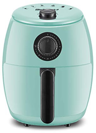 Elite Gourmet EAF-0201BL Personal Compact Space Saving Electric Hot Air Fryer Oil-Less Healthy Cooker, Timer & Temperature Controls, 1000W, 2.1 Quart, Mint