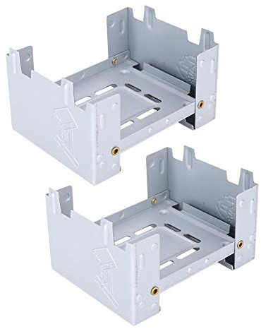 2 Pcs Mini Alkohol Brenner, Outdoor Klappbar Alkohol Campingkocher Portable Travel Alkohol Herd fur Camping Rucksackreisen Picknick Grill (Silver)