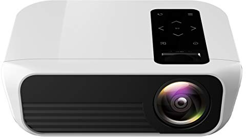 Proyector T8 1920x1080 portátil de Cine en casa Oficina Full HD Mini proyector LED con Control Remoto, Altavoz Incorporado, Soporte USB/HDMI/AV/IR, Misma Pantalla LFQ Versión