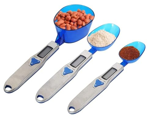 HERCHR Electronic Digital Spoon 500/0.1g Kitchen Scales Measuring Tool Food Scale Spoon Electronic Measuring Spoons Weight Scale Portable Spoon with Scale for Milk, Tea, Flour, Spices