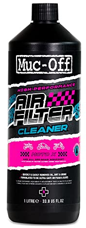 Muc-Off Air Filter Cleaner - Biodegradable Foam Air Filter Cleaner for Motorcycles and Off-Road Bikes - Solvent-Free, Safe on Foam and Glue - 1 Litre