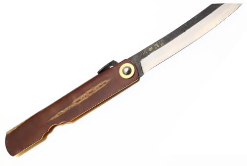 HIGO NO KAMI Coltello Tascabile Pieghevole Giapponese Kabazaiku Fatto a Mano in Giappone da Nagao Kanekoma