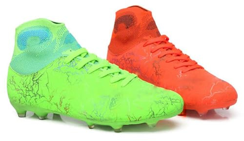 Mehlvdoy Men's Women's AG Cleats Training Football Sneakers Sports Non-Slip Long Studs High-Top Soccer Shoes for Youth Couple 7/6 US