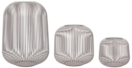 blomus Laterne LITO 3er Set | Farbe Mourning Dove | Größen S, M & L | Stahl pulverbeschichtet | design von Nina Thöming | filigran & robust | aus pulverbeschichtetem Stahl