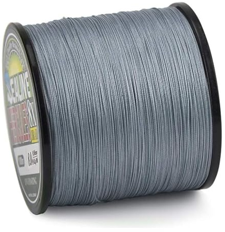 SXLSZ Geflochtene Angelschnur 8Fach,Stränge Super Strong 500M PE Starke Geflochtene Schnüre Fisch Linien,Karpfen Zubehör Angelschnur Geflochten,Grau,0.32mm