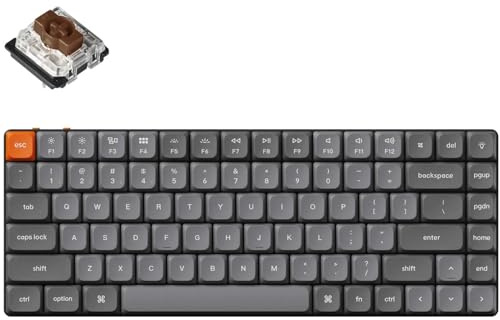 Keychron K3 Max QMK/VIA Kabellose Mechanische Tastatur, 75% Layout programmierbar, Weiße LED, Gateron Brown Switch, Aluminium-Rahmen Bluetooth/USB-C Gaming-Tastatur für Mac Windows Linux