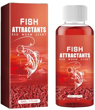 Appât de pêche, additif liquide d'appât de pêche en plein air, haute concentration d'appât de poisson, appât attractif 60 ml, appât composite concentré pour la pêche, appât liquide vers rouge pour la