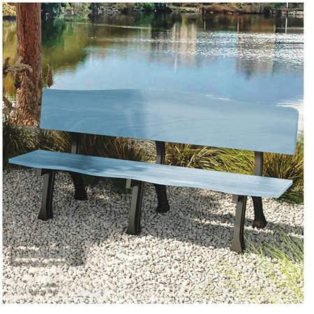 Gartenbank Wetterfest Metall Bank Garten Sitzbank Outdoor Parkbank 2/3-Personen-Massivholzbank, Terrassen-Picknickbank, wetterfest, robust und wetterfest, Indoor-Outdoor-Essbank für Hinterhof (Color