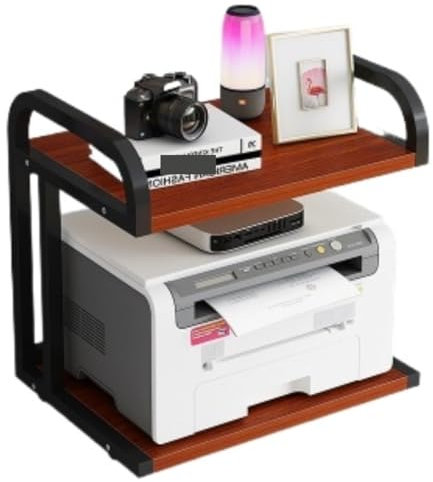 HAVVMK Druckergestell Druckertisch Druckerregal 2-lagiger Druckertisch Kleines Kopierer-Aufbewahrungsgestell Desktop-Organizer Für Das Home-Office Druckerständer Druckertisch (A)