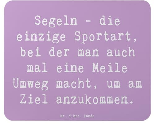 Mr. & Mrs. Panda Mauspad Spruch Segeln Umweg - Geschenk, computermatte, Sportart, Teamsport, Abenteuer, Mausmatte, Laptop Mousepad, Sportler Geschenke, Wind, Sport, pc, Wassersport