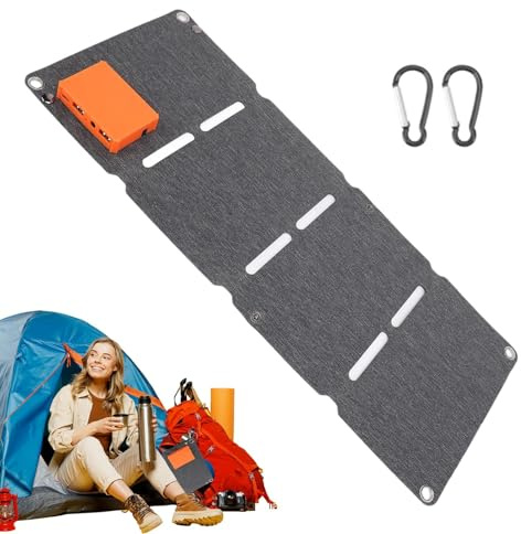 Birtern Solar Charging Bag,Solar Power Phone Charger - Camping Solar Charger, Charging Panel Power Bank, Folding Bag Monocrystalline Solar Panel Waterproof