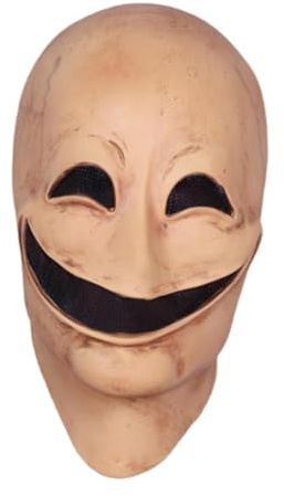 JISADER Maschera aliena Accessorio per Costume di Halloween Trucco Spaventoso Divertente inquietante novità Maschera Completa per Testa per Festa Festival, Sorridente