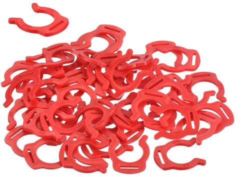sourcing map 100Pcs 1/4 Inch Locking Clip for RO Water Filtration Systems Tube Quick Connect Lock Clamps Fitting Replacement Parts, Red