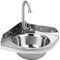 Lavabo angolare in acciaio inox Lavabo A Parete Lavabo Triangolare Con Rubinetti Acqua Calda E Fredda Lavello per Bagno Per Camping-Car, Barca, Bagno, Wc, Garage