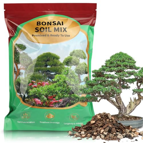 GOTVUGE Bonsai-Erde-Mischung 4L, gebrauchsfertige Aussaaterde für Bonsaibäume und Zimmerpflanzen, bestehend aus Akadama, Lavagestein, Bims, Rinde