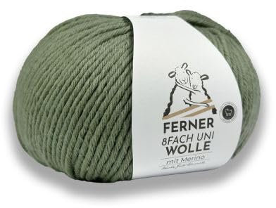 Ferner Wolle Lungauer 8-fach Merino Uni 10 - Salbeigrün