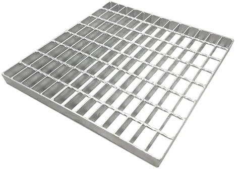 Natotela 500x500x30mm Caillebotis extérieur en Acier galvanisé,Caillebotis/Grille en Acier galvanisé,Carré,Maille 95/25 mm,sans Cadre,Charge 1996KG,pour Le Trottoir,Le Balcon,Le Cour,Le Garage