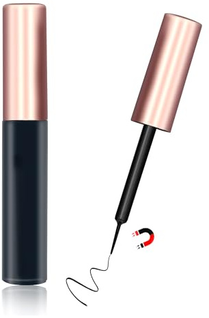 DIWINSH Magnetisk Eyeliner, Svart VattentäT Flytande Eyeliner, Snabbtorkande Precision Falska öGonfransar Magnetiskt öGonfranslim