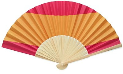 noTrash2003 2 abanicos de bambú con banderas de países, abanicos chinos plegables, para vacaciones, fiestas, bodas, accesorios decorativos, España